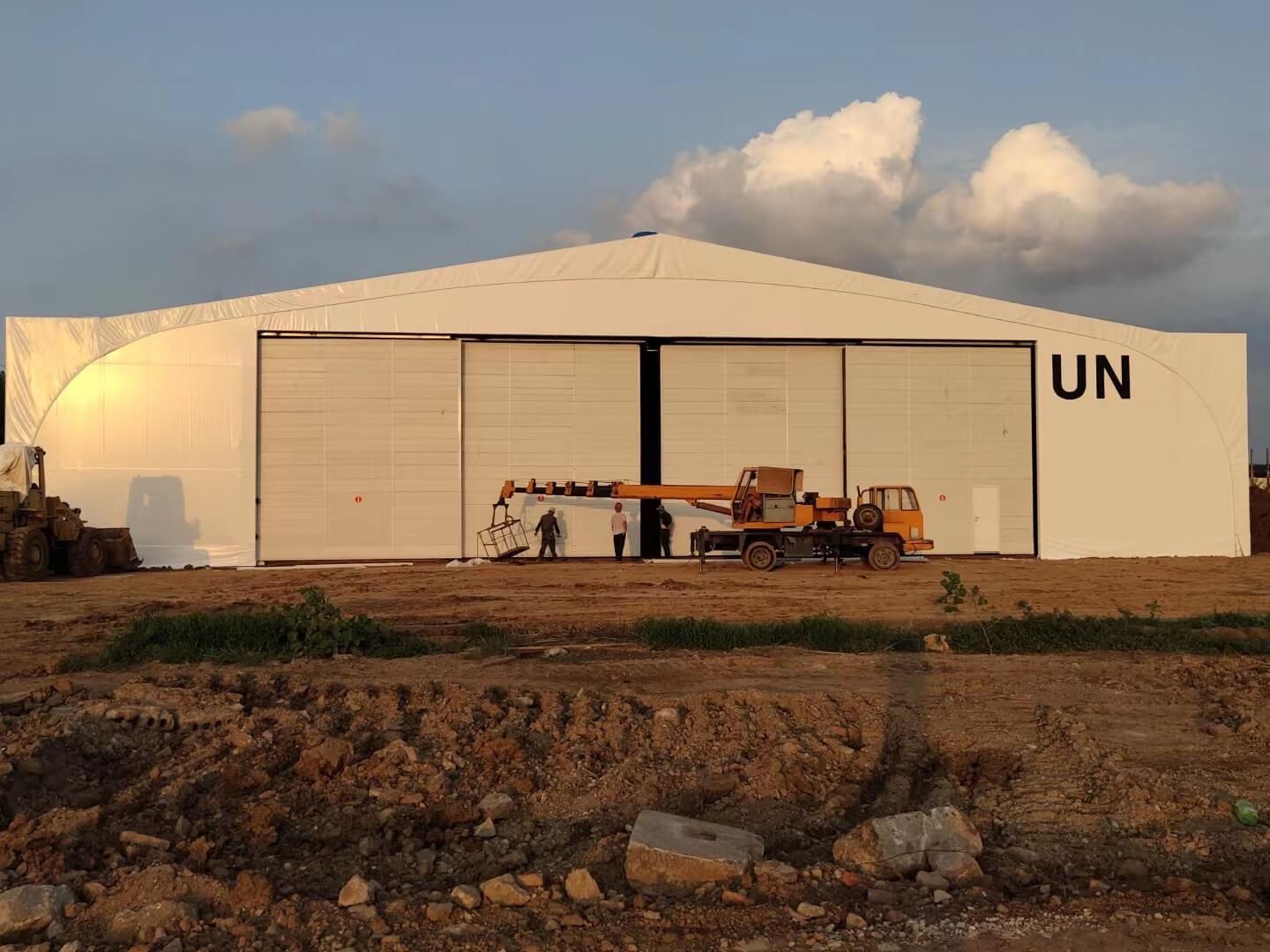 Large Aircraft Hangar Doors: UN Project (Case) for Large Aircraft Hangar Doors Abroad