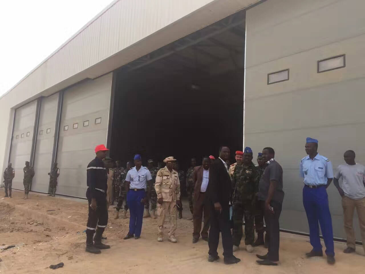 Large Hangar Doors: Niger Military Hangar Doors (Case)